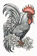 Rooster tattoo design idea