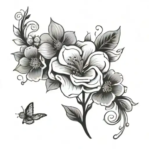 49ers flowers feminine  tattoo design idea