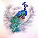 Peacock tattoo design idea