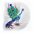 Peacock tattoo design idea