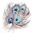 Peacock tattoo design idea