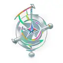 A minimalist tattoo of a wand from Harry Potter entwined with a gaming controller tattoo design idea