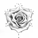 Rose with 143 stem tattoo design idea