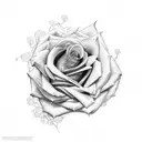Rose, 143 stem tattoo design idea