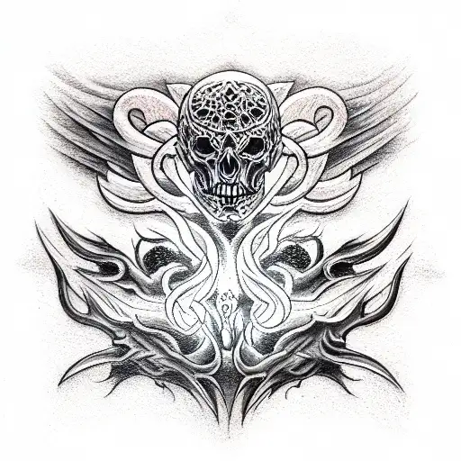 Good vs evil tattoo design idea