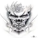 Good vs evil tattoo design idea