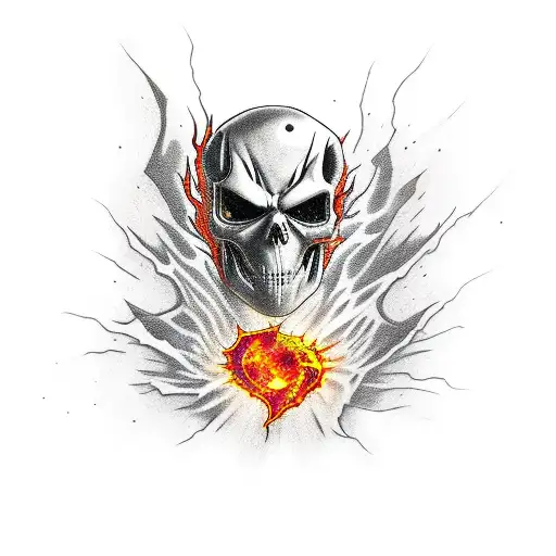 Ghost Rider Drawing Easy, HD Png Download - kindpng