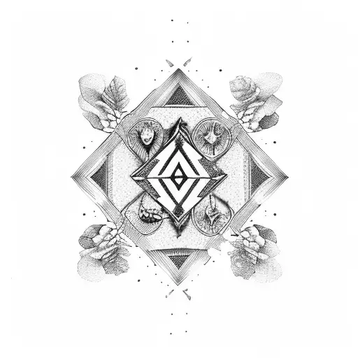 A chessboard with pieces made of nature elements, symbolizing the balance between logic and the natural world tattoo design idea