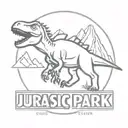 Jurassic Park logo tattoo design idea