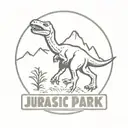 Jurassic Park logo tattoo design idea