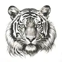 tiger head tattoo design idea