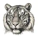 tiger head tattoo design idea