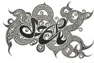 arabic calligraphy style tattoo design idea