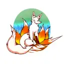 fox spirit tattoo design idea