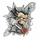 Bart I love you tattoo design idea