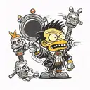 Bart I love you tattoo design idea