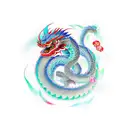 Combine elements of a traditional Japanese dragon with the vibrant colors and bold lines of new-school style snake nagga tattoo design idea