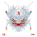 Combine elements of a traditional Japanese dragon with the vibrant colors and bold lines of new-school style snake nagga tattoo design idea