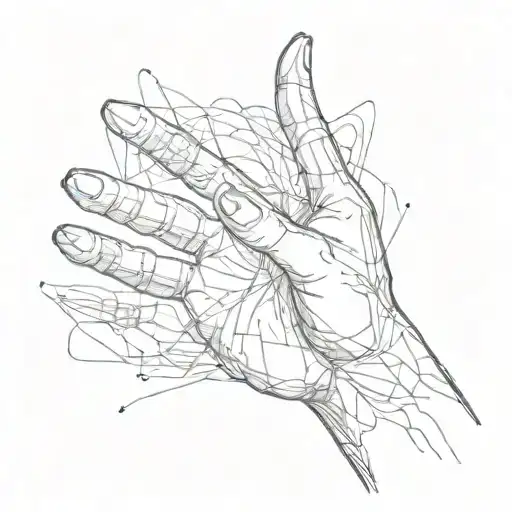 manipulation hand reaching towards a person thats is trying to reach bad influence things  tattoo design idea