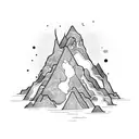 black room with refrigerator, broken lava lamp tattoo design idea