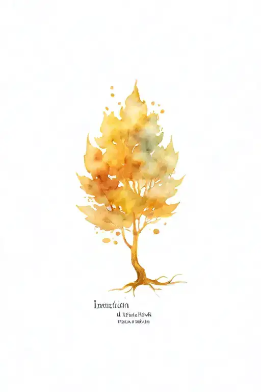 laurelin, the golden tree of valinor, tolkien tattoo design idea