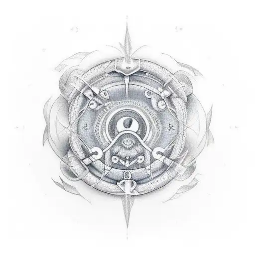 amistad de 4 personas con signo libra, cáncer, acuario y sagitario  tattoo design idea