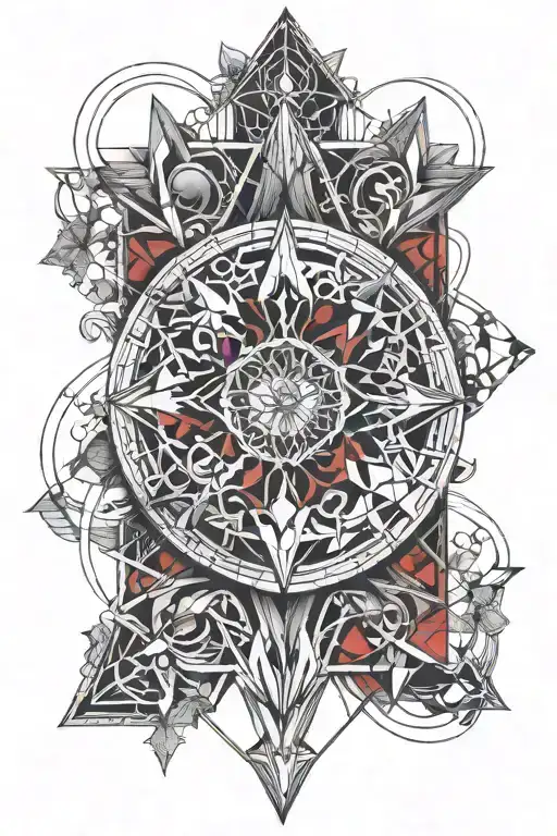 scarlet aeonia and erdtree tattoo design idea