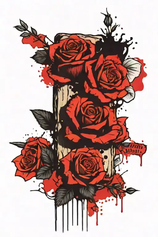  Images of roses and a loaf of bread, along with the slogan “Bread and Roses.”  tattoo design idea