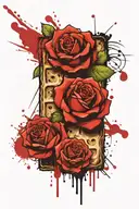  Images of roses and a loaf of bread, along with the slogan “Bread and Roses.”  tattoo design idea