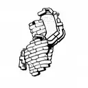 a brick wall tattoo design idea