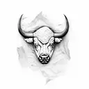 buffalo  tattoo design idea