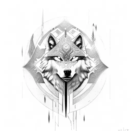seebian warrior, wolf, princess tattoo design idea
