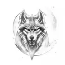 serbian knight with wolf tattoo design idea