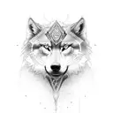 seebian warrior, wolf, princess tattoo design idea