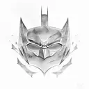 batman logo with shadow tattoo design idea