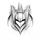 batman logo with shadow tattoo design idea