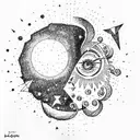 dark side of the moon  tattoo design idea