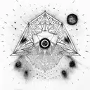 dark side of the moon  tattoo design idea