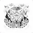 dark side of the moon  tattoo design idea