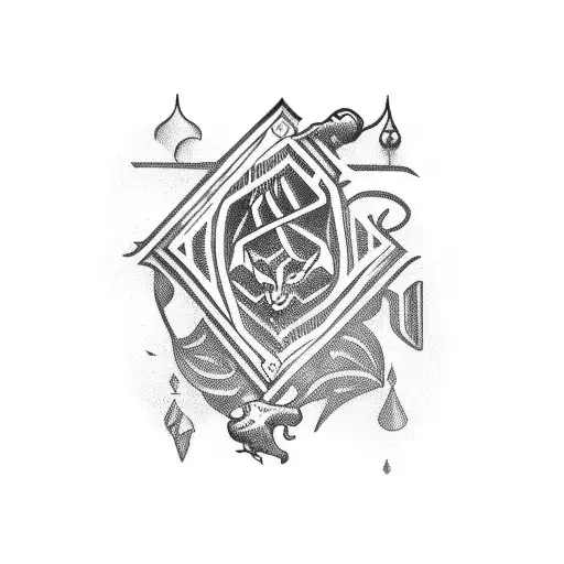 Magician card tattoo design idea