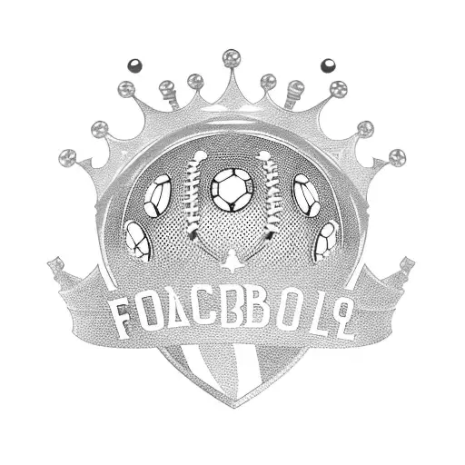 football ball with a crown and number 10 tattoo design idea