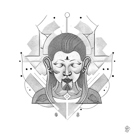 buda blues tattoo design idea