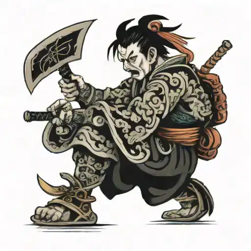 japanese warrior tattoo ultra rare tattoo design idea