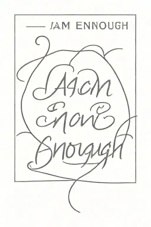I am enough tattoo design idea
