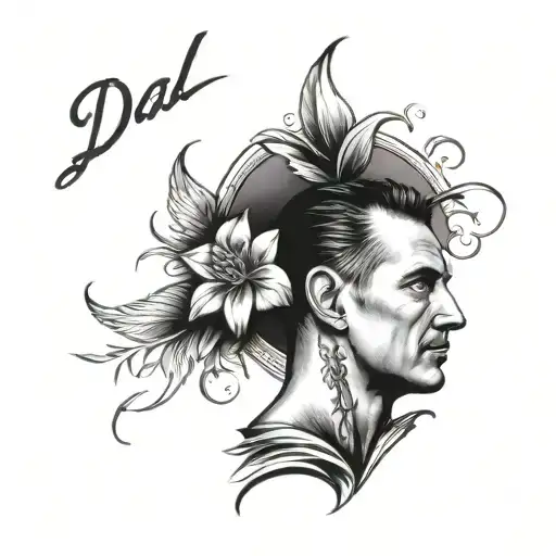 dad memorial tattoo design idea