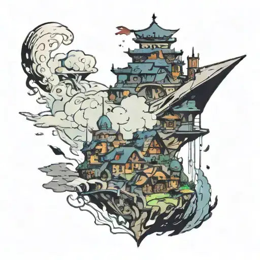 howls moving castle, howl tattoo design idea