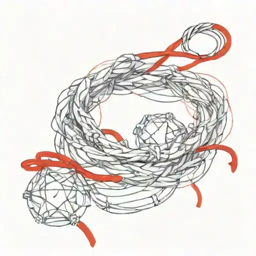 red string of fate tattoo design idea