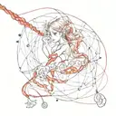 red string of fate tattoo design idea