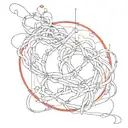 red string of fate tattoo design idea