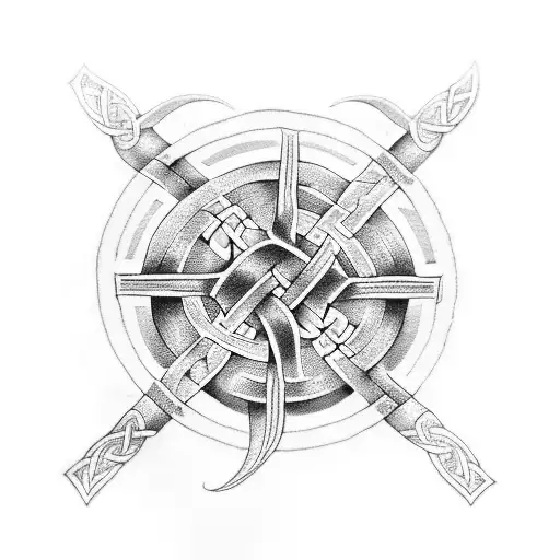 Combining Viking futhark and Celtic design elements to create a unique tattoo tattoo design idea